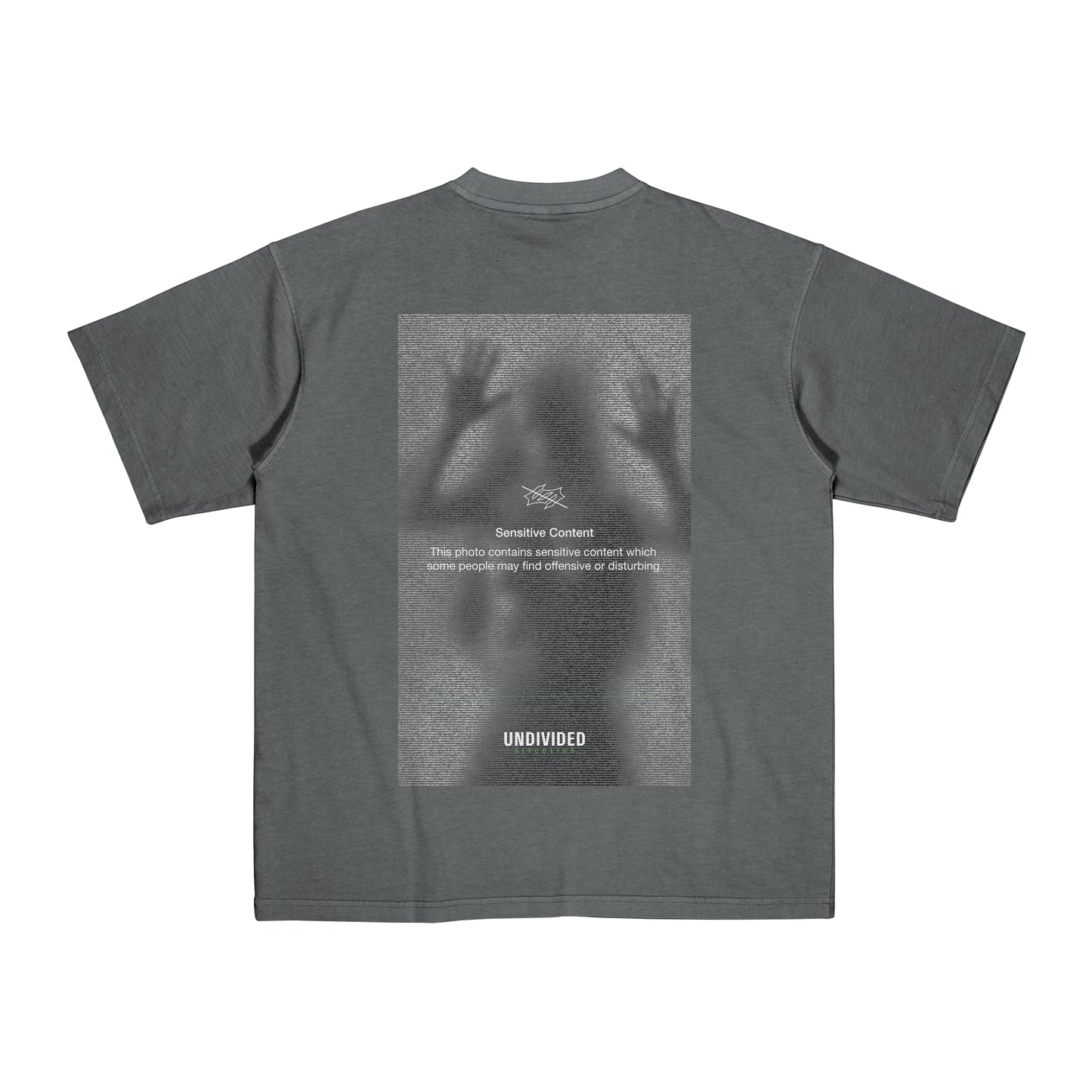 Sensitive Content Photo Graphic T-Shirt [UNAT-330-GY]